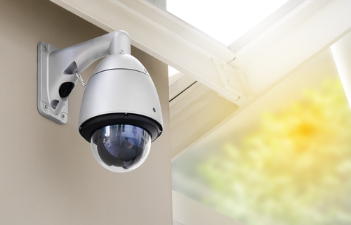 Modern,Public,Cctv,Camera,On,Wall,With,Blurred,Building,And CCTV Installation Sacramento CA